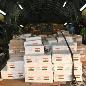 India sends humanitarian aid to Palestine